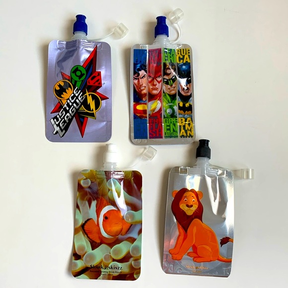 NWOT Kids Drink Pouch Bundle of 4 Travel On-the-Go - Picture 1 of 11